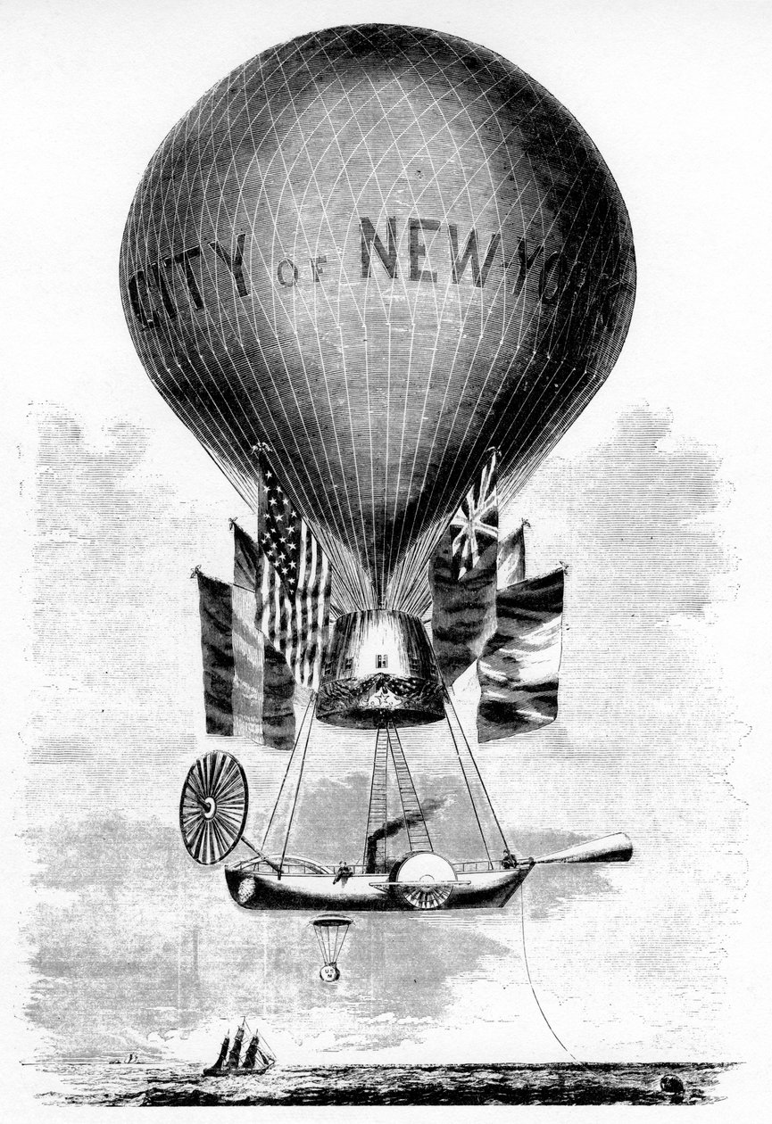 El globo del profesor Lowe, c1859 de Unbekannt