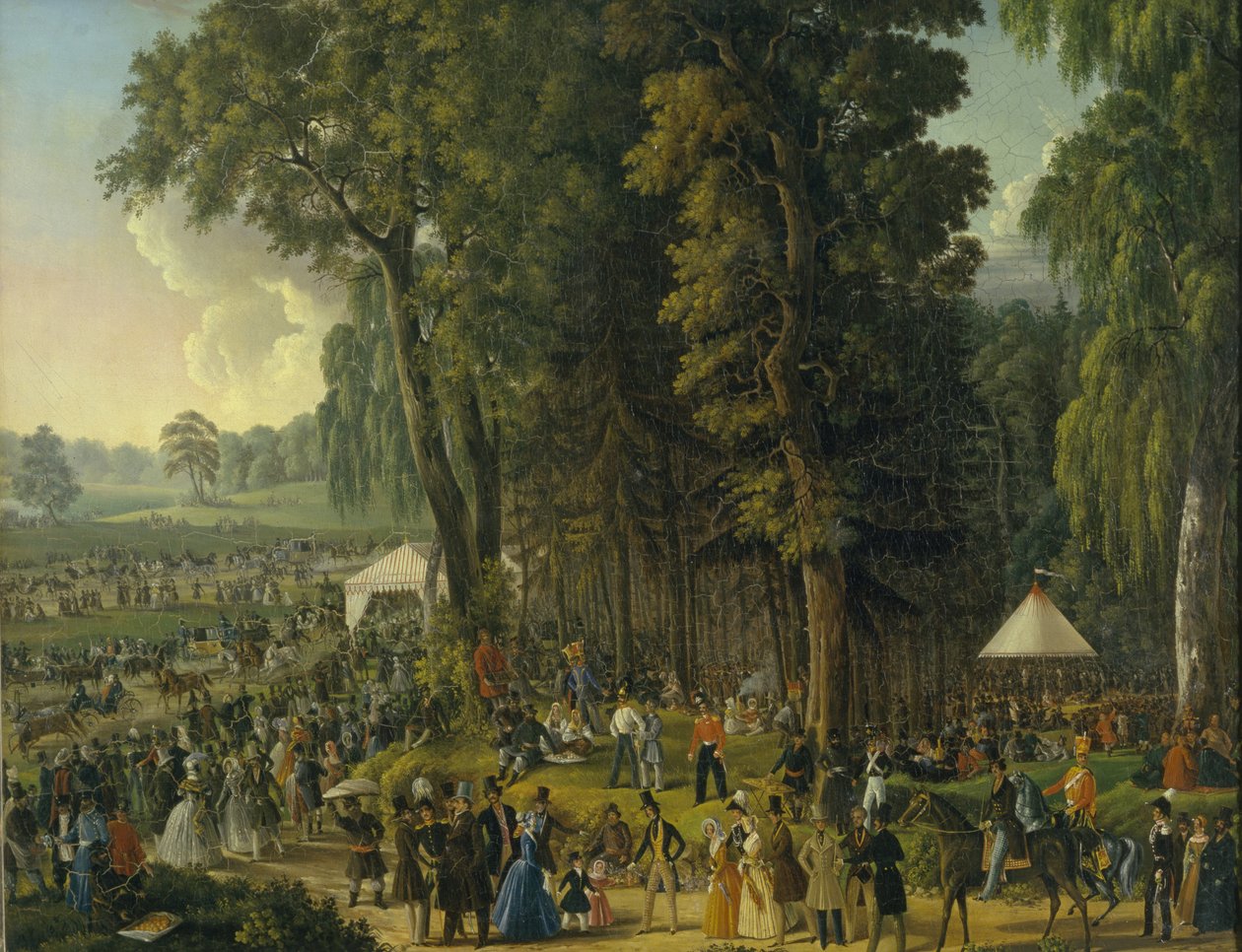 Fiesta pública en Maryina Roshcha en Moscú, 1840s de Unbekannt