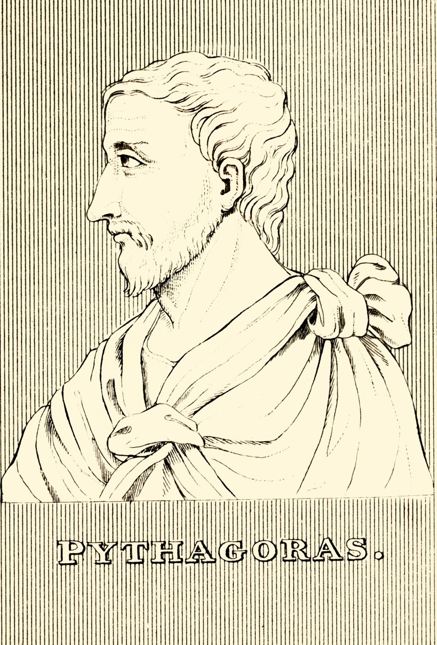 Pitágoras, c570-c495 a.C., 1830 de Unbekannt