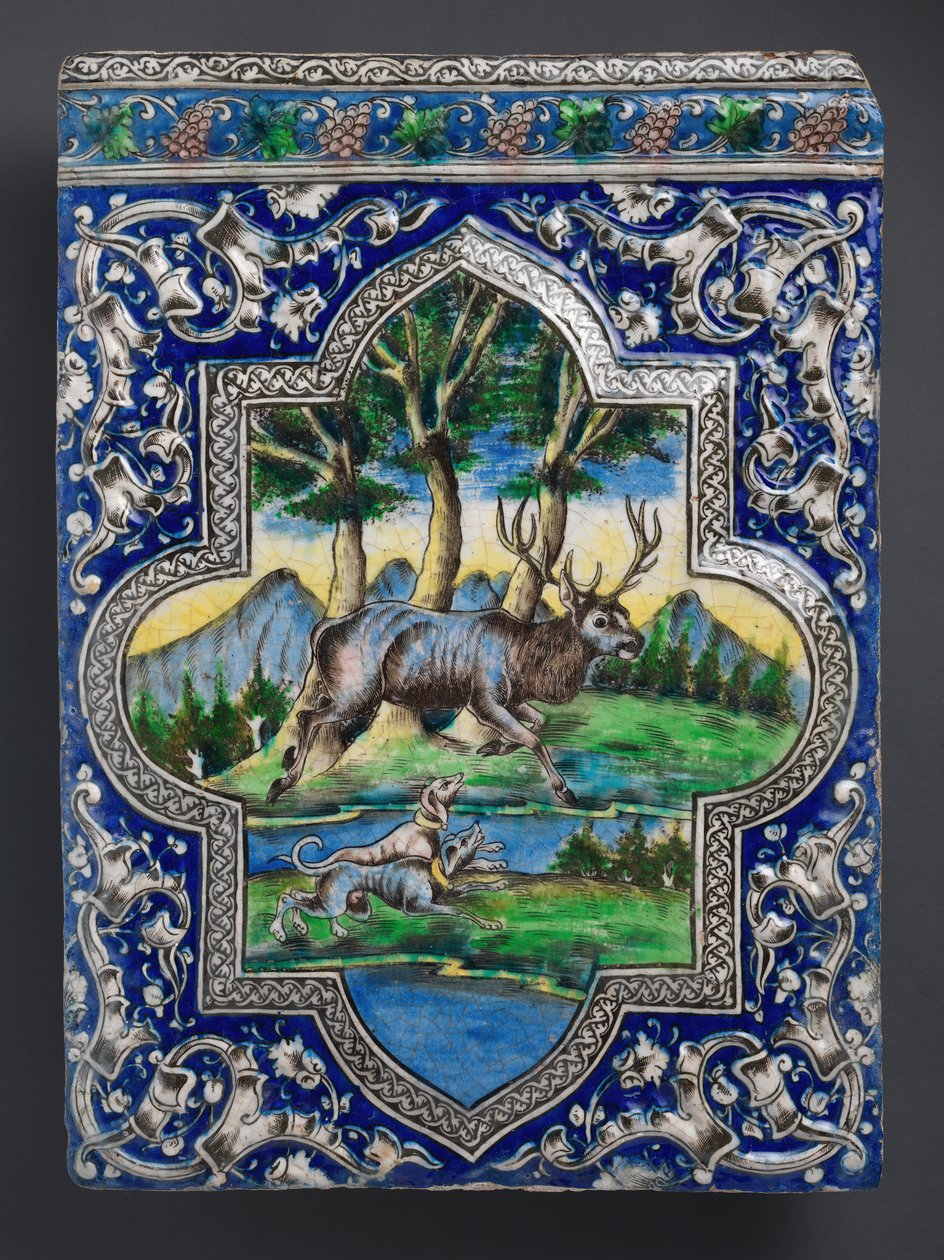 Azulejo Qajar Dado, Irán de Unbekannt