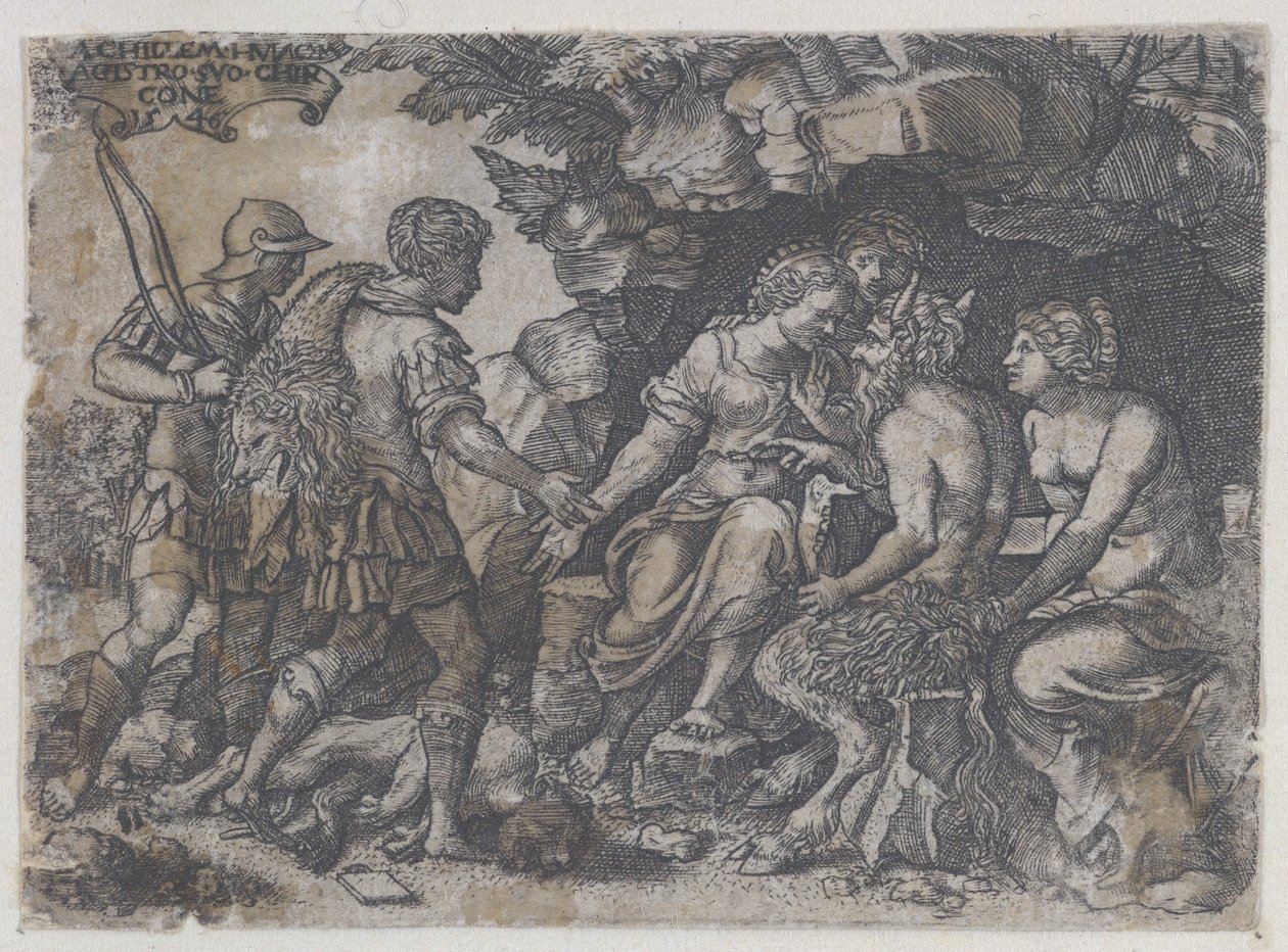 Copia inversa de Tetis y Quirón, 1546 de Unbekannt