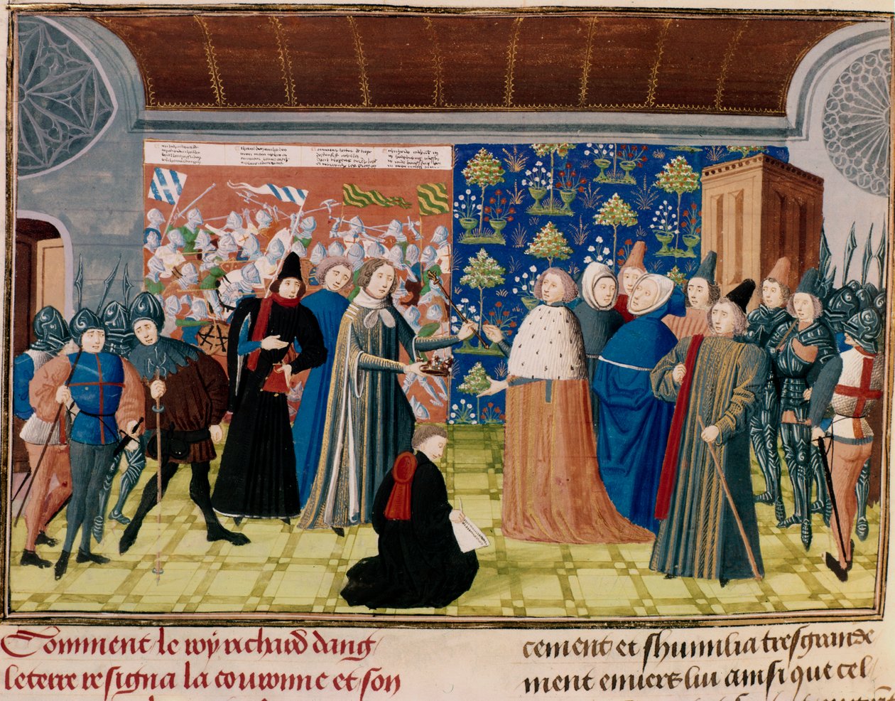 Ricardo II entregando la corona, 1399 de Unbekannt