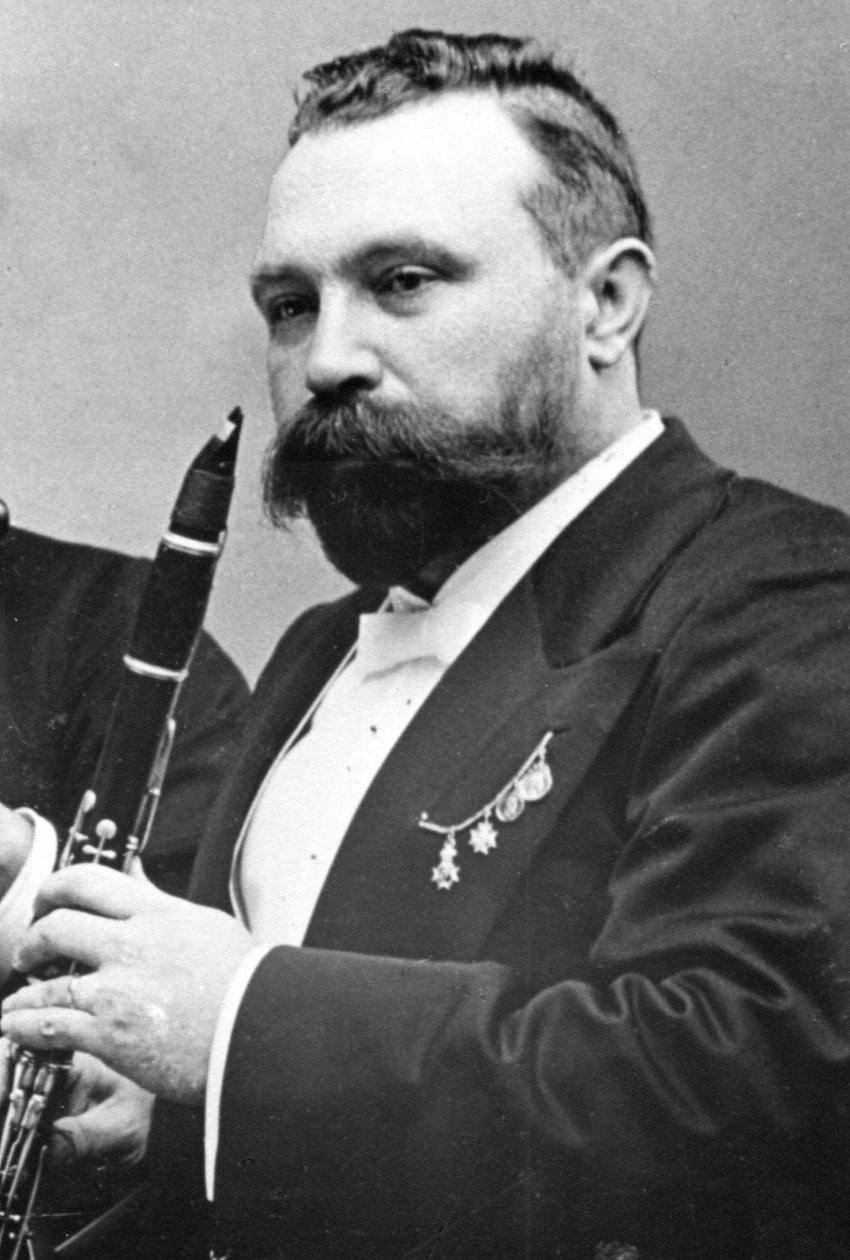 Richard Mühlfeld, clarinetista alemán, 1890s de Unbekannt