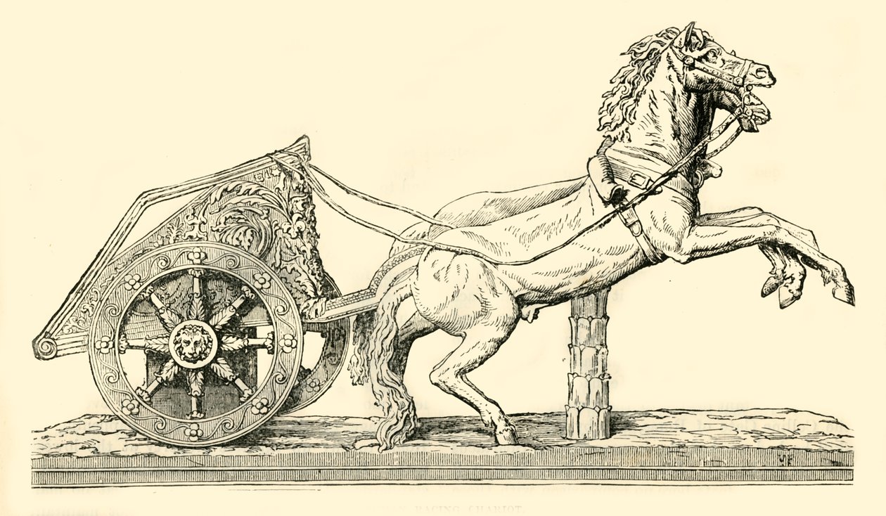 Carruaje de carreras romano, 1890 de Unbekannt