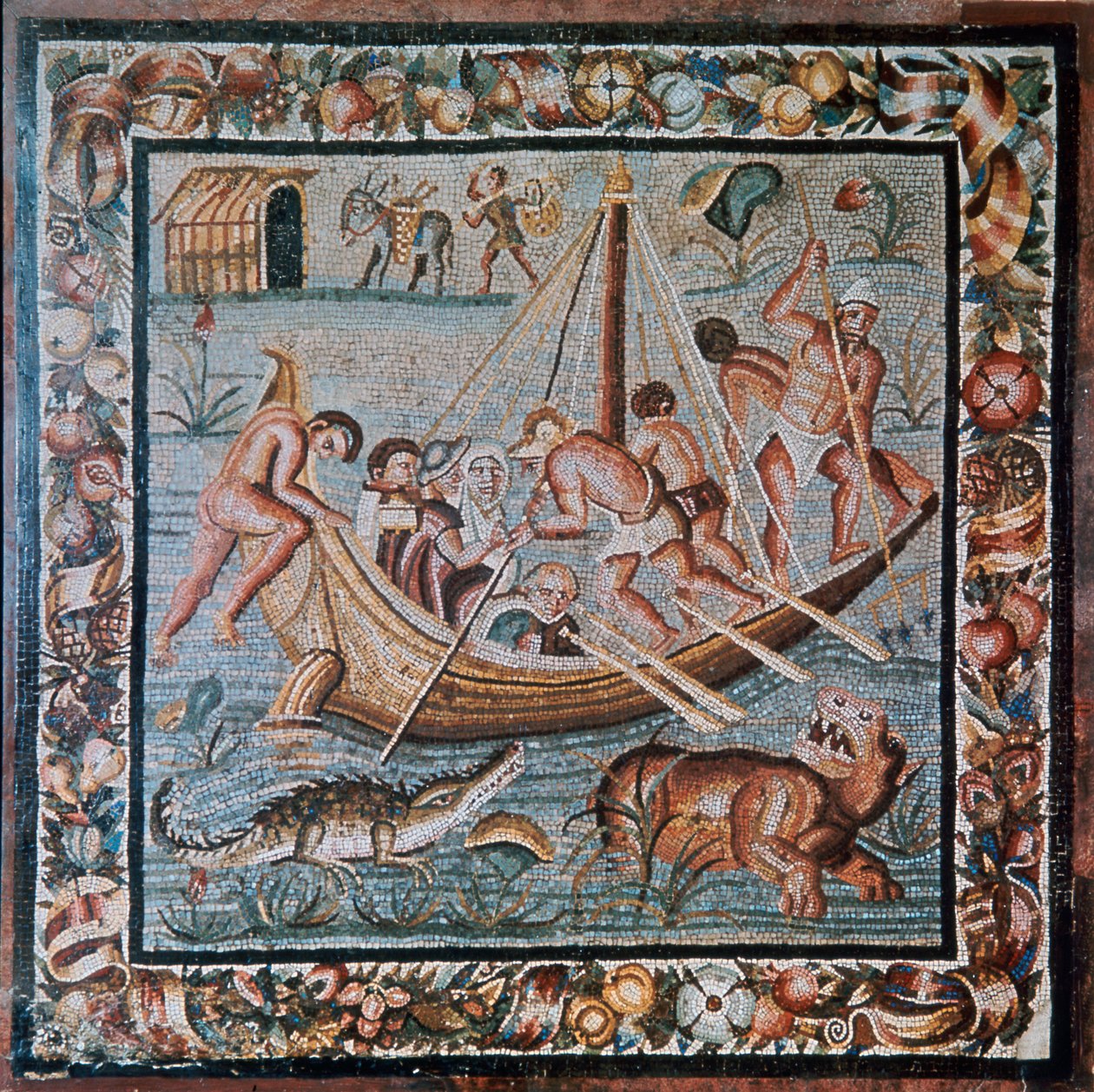 Mosaico romano de un ferry, siglo II de Unbekannt