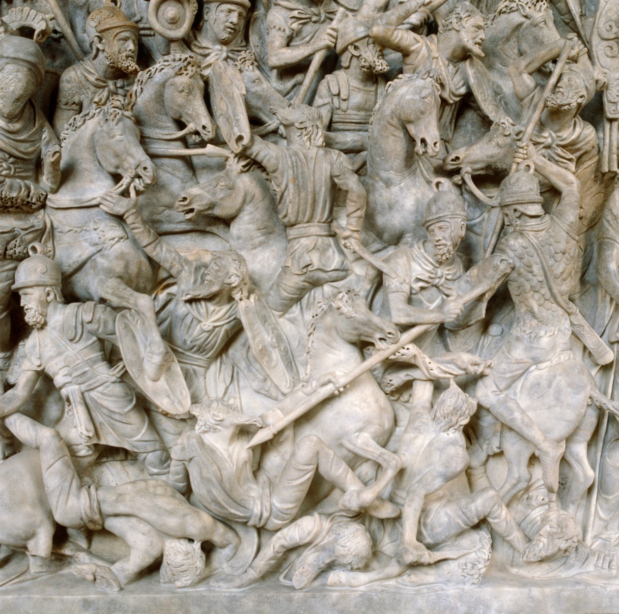 Romanos en batalla contra los bárbaros, siglo II de Unbekannt