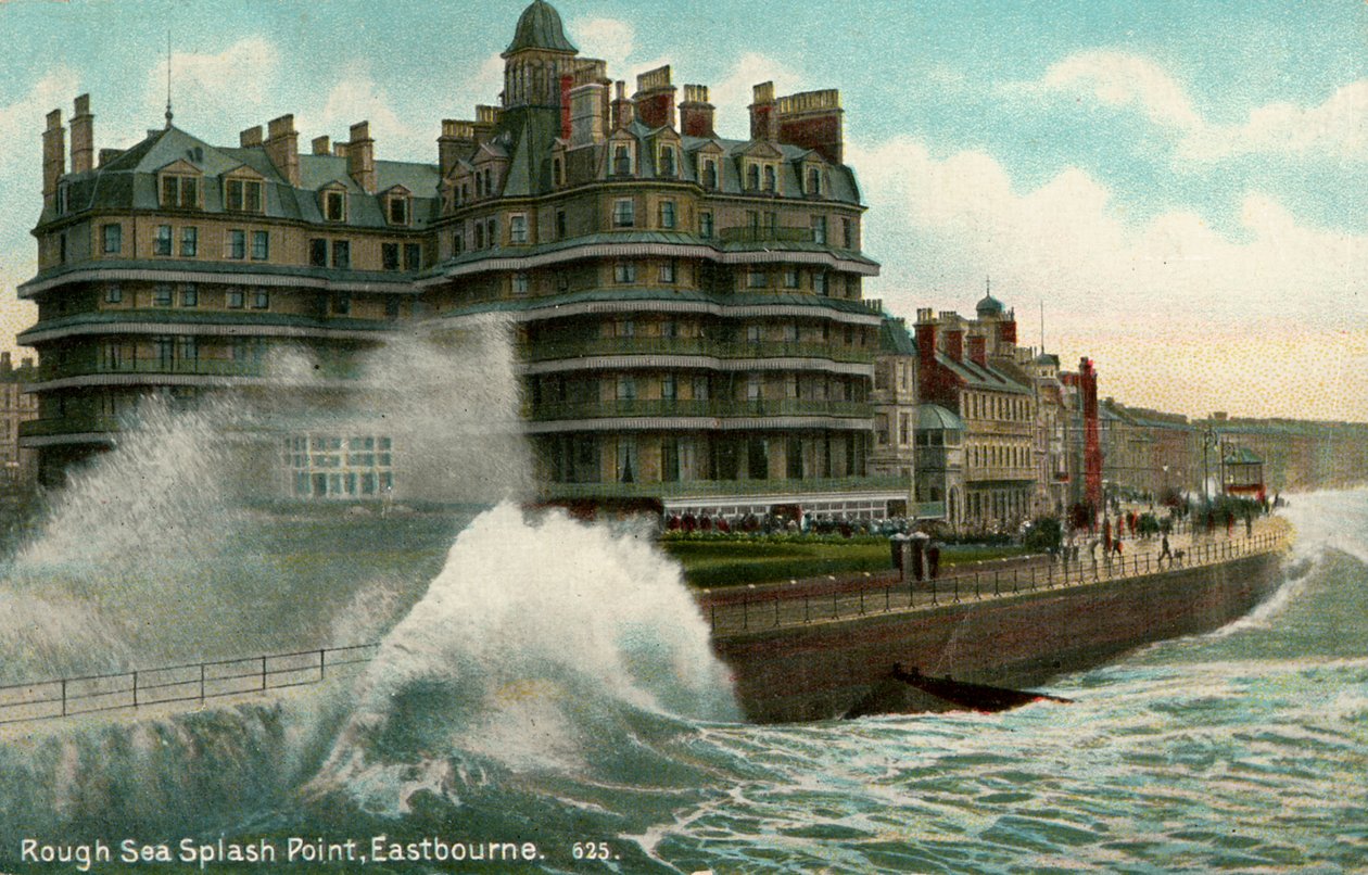 Mar agitado, Splash Point, Eastbourne, Sussex, c1912 de Unbekannt