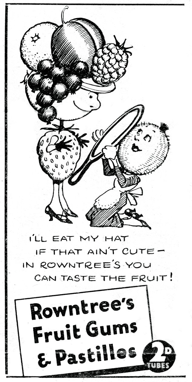 Gomas y pastillas de frutas Rowntrees, 1938 de Unbekannt