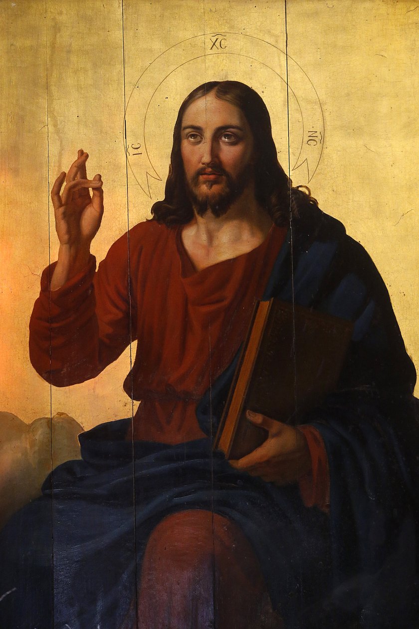 Iglesia melquita de San Nicolás, Marsella. Icono de Jesús. Francia de Unbekannt