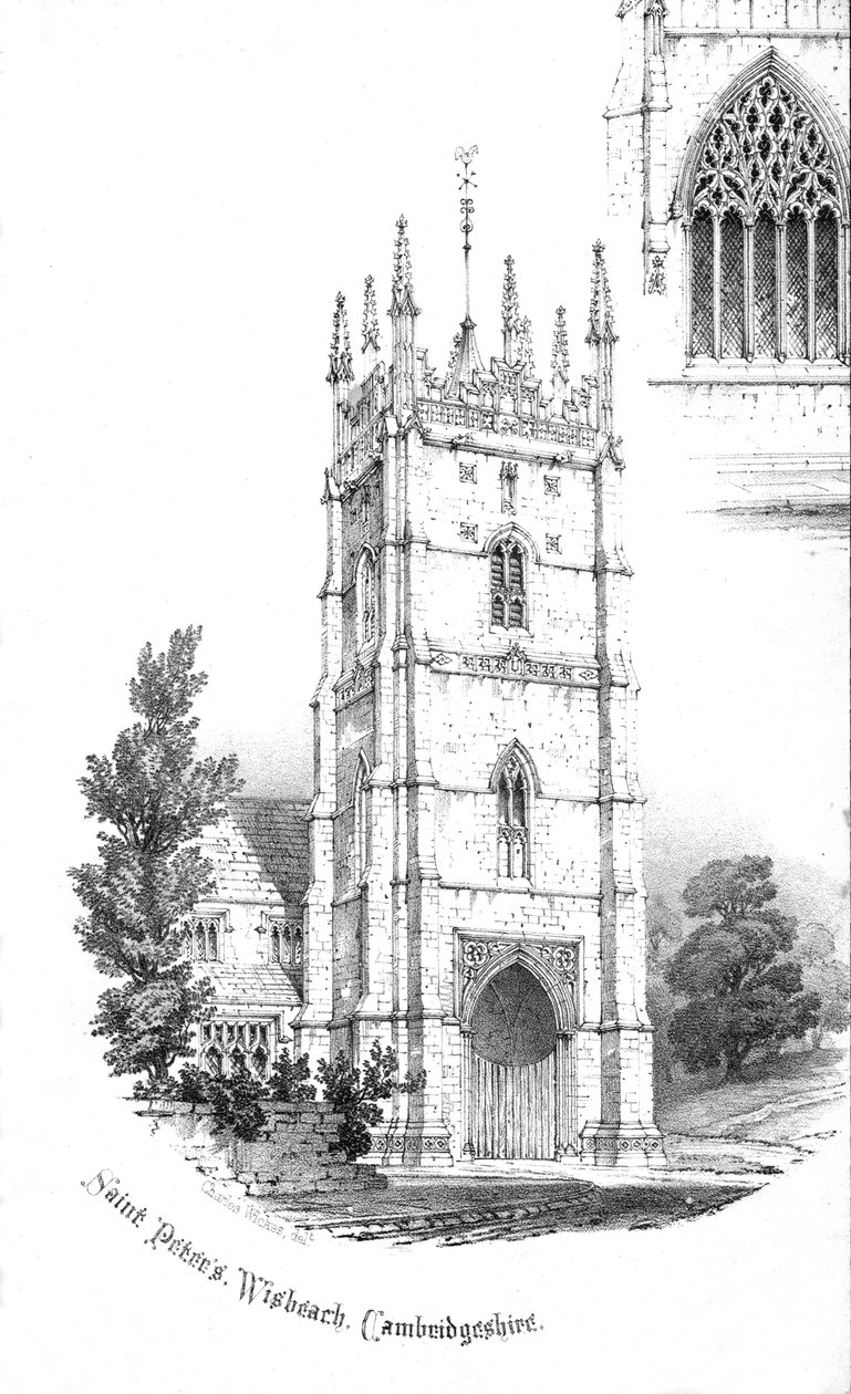Iglesia de San Pedro, Wisbeach, Cambridgeshire, c1850s de Unbekannt
