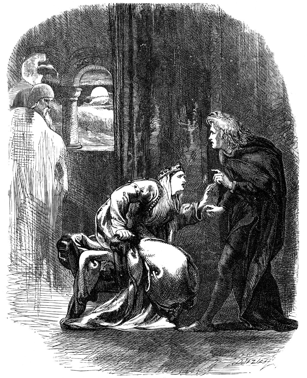 Escena de Hamlet de Shakespeare, siglo XIX de Unbekannt