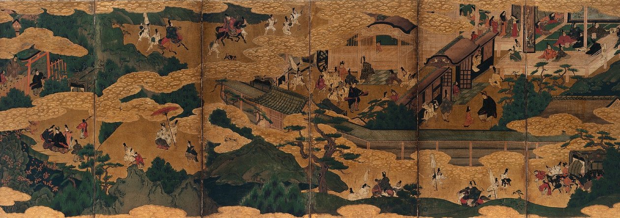 Escenas de los Cuentos de Ise, mediados de 1600 de Unbekannt