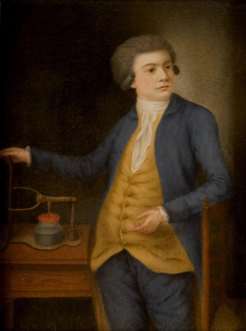 Científico con un instrumento eléctrico, 1780s de Unbekannt