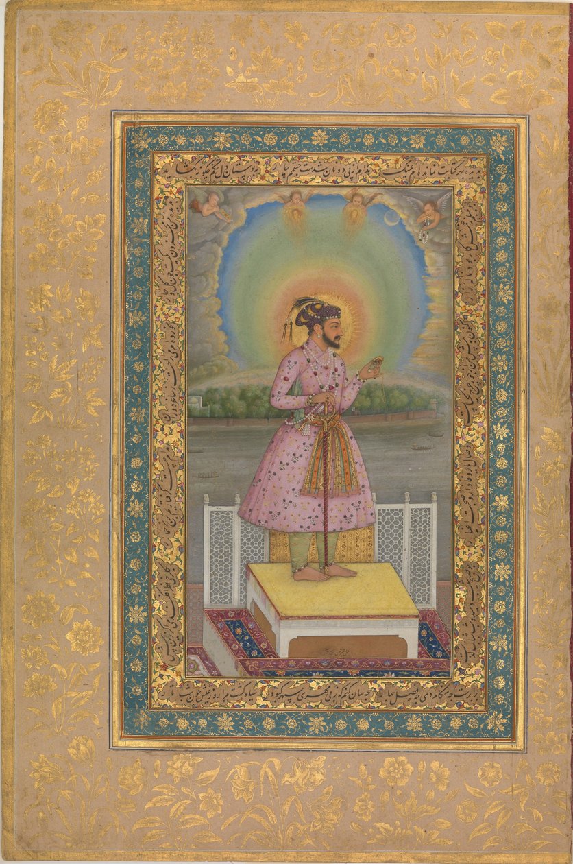 Shah Jahan en una terraza, 1627 de Unbekannt