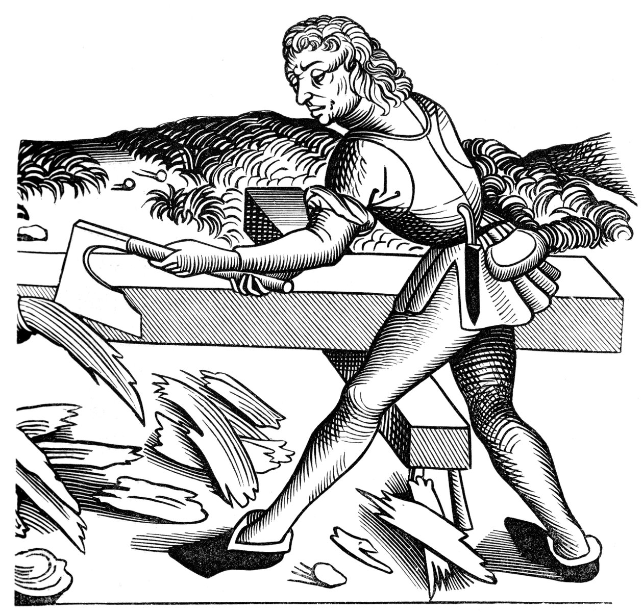 Carpintero de barcos, siglo XV 1849 de Unbekannt