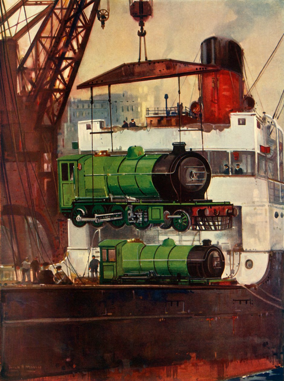 Envío de locomotoras, c. 1930 de Unbekannt