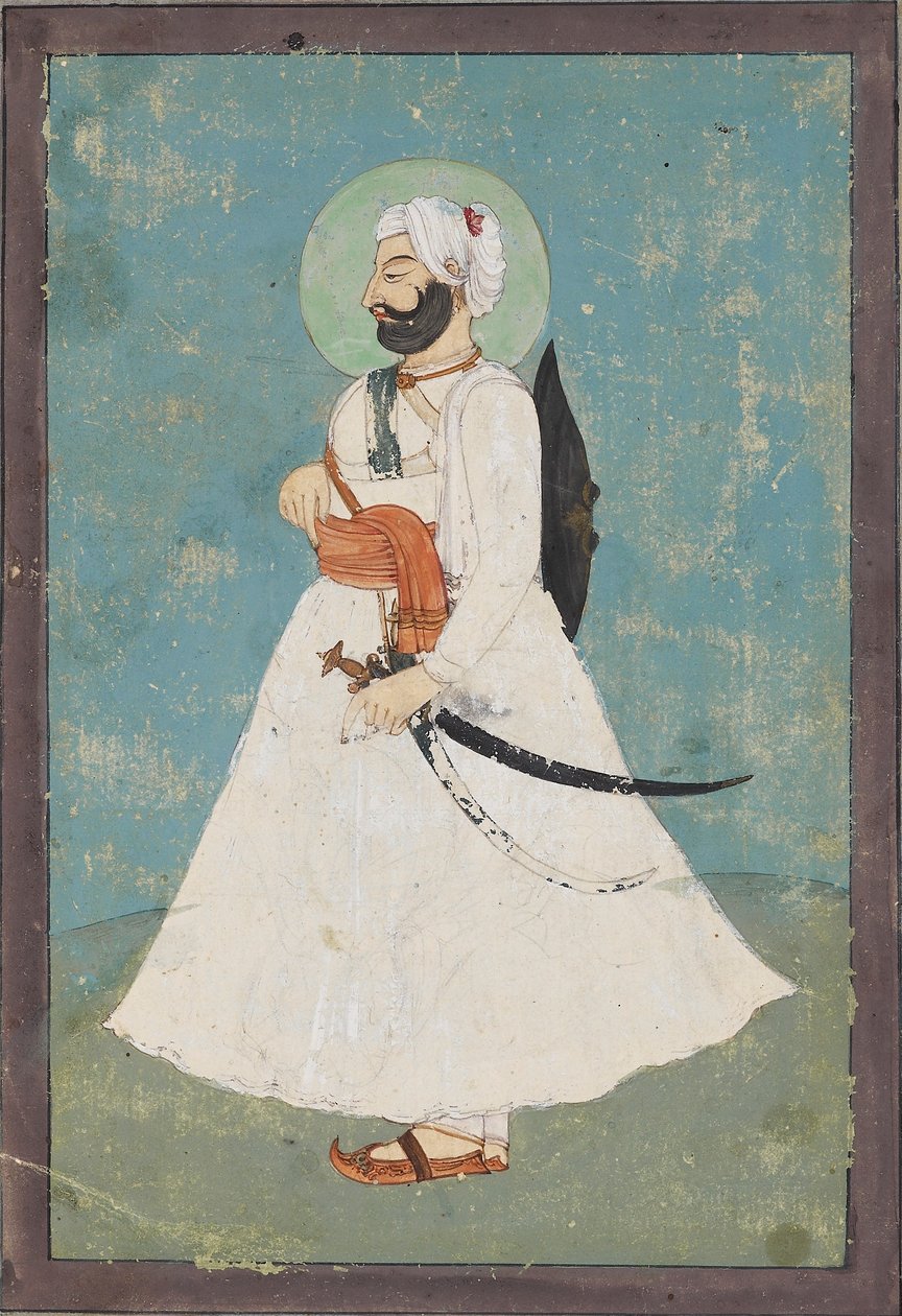 Noble sikh de perfil, c. 1800 de Unbekannt