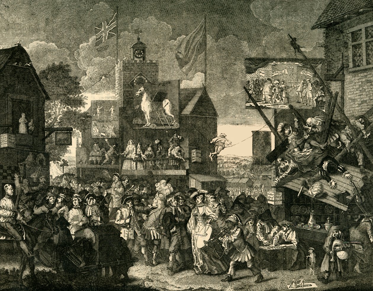 Feria de Southwark. Después del cuadro de Hogarth de Unbekannt
