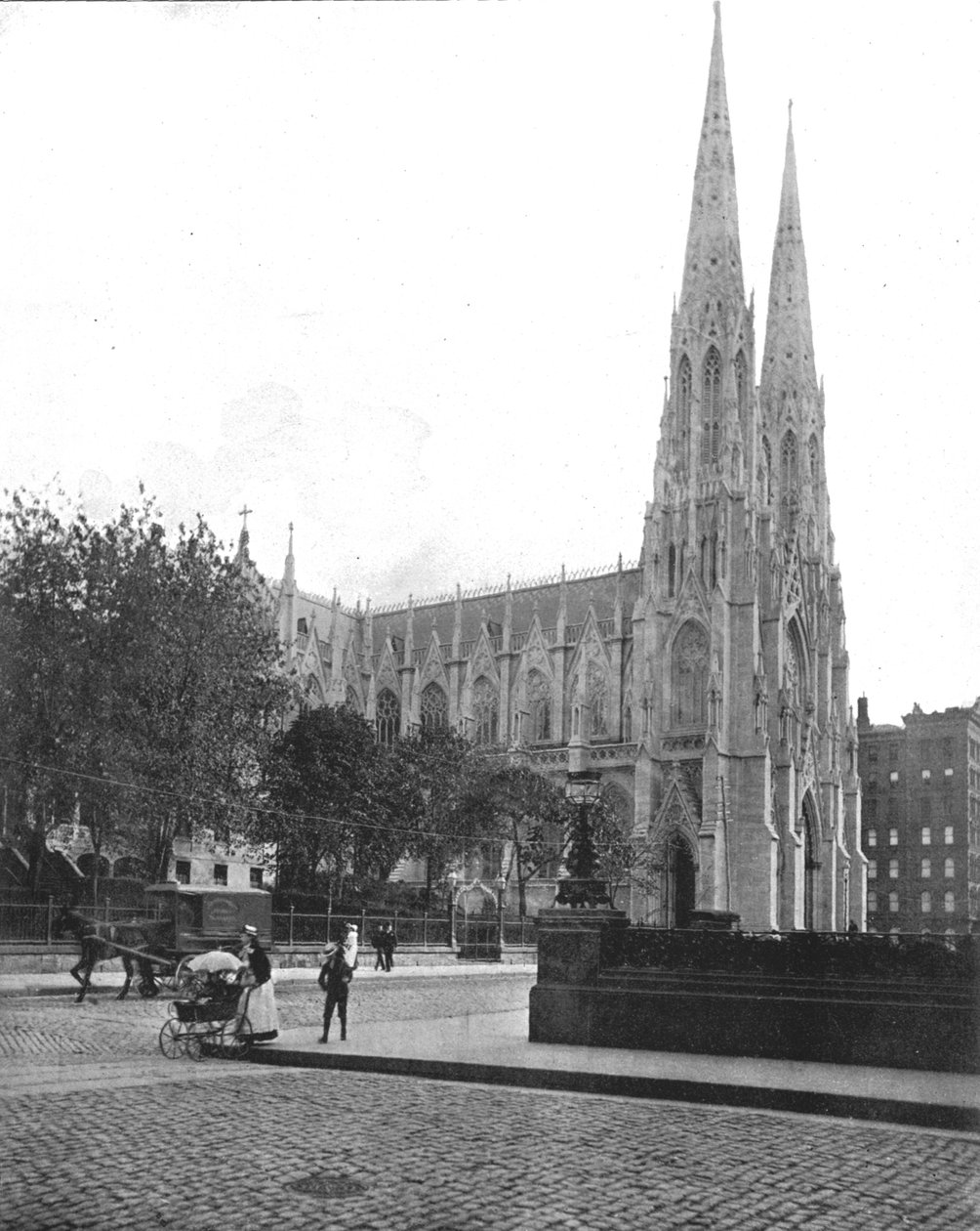 Catedral de San Patricio, Nueva York, EE.UU., c. 1900 de Unbekannt