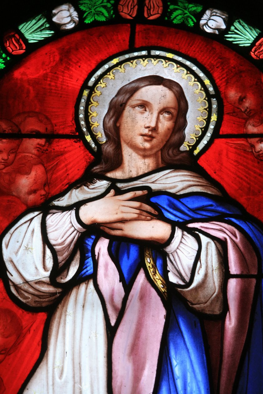 Vidriera: Virgen María Beaune Francia de Unbekannt