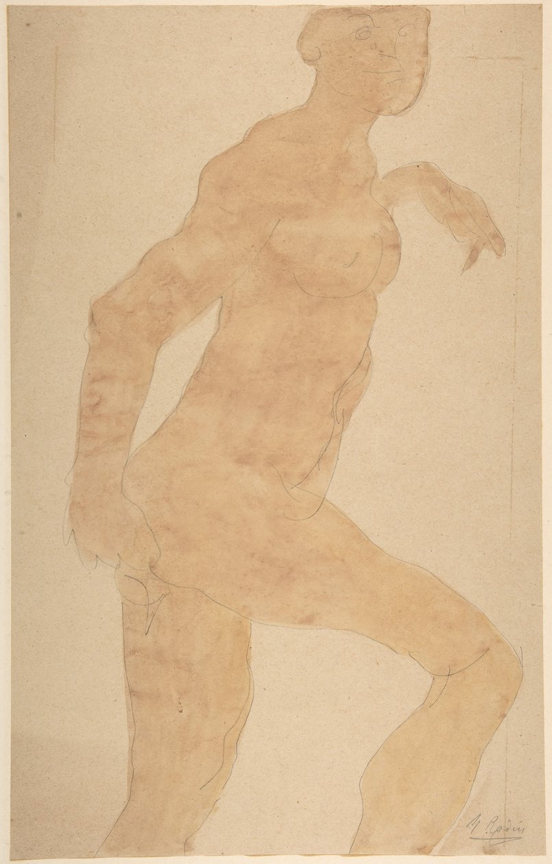 Desnudo Femenino de Pie, s.f. de Unbekannt