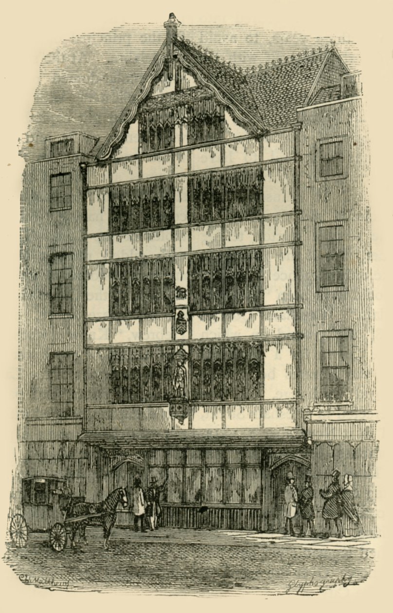 Fachada de la calle de Crosby Hall, c1872 de Unbekannt