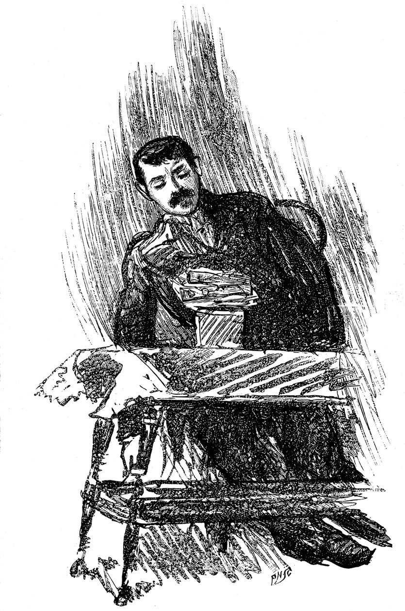 Sujeto entrando en trance hipnótico, 1891 de Unbekannt