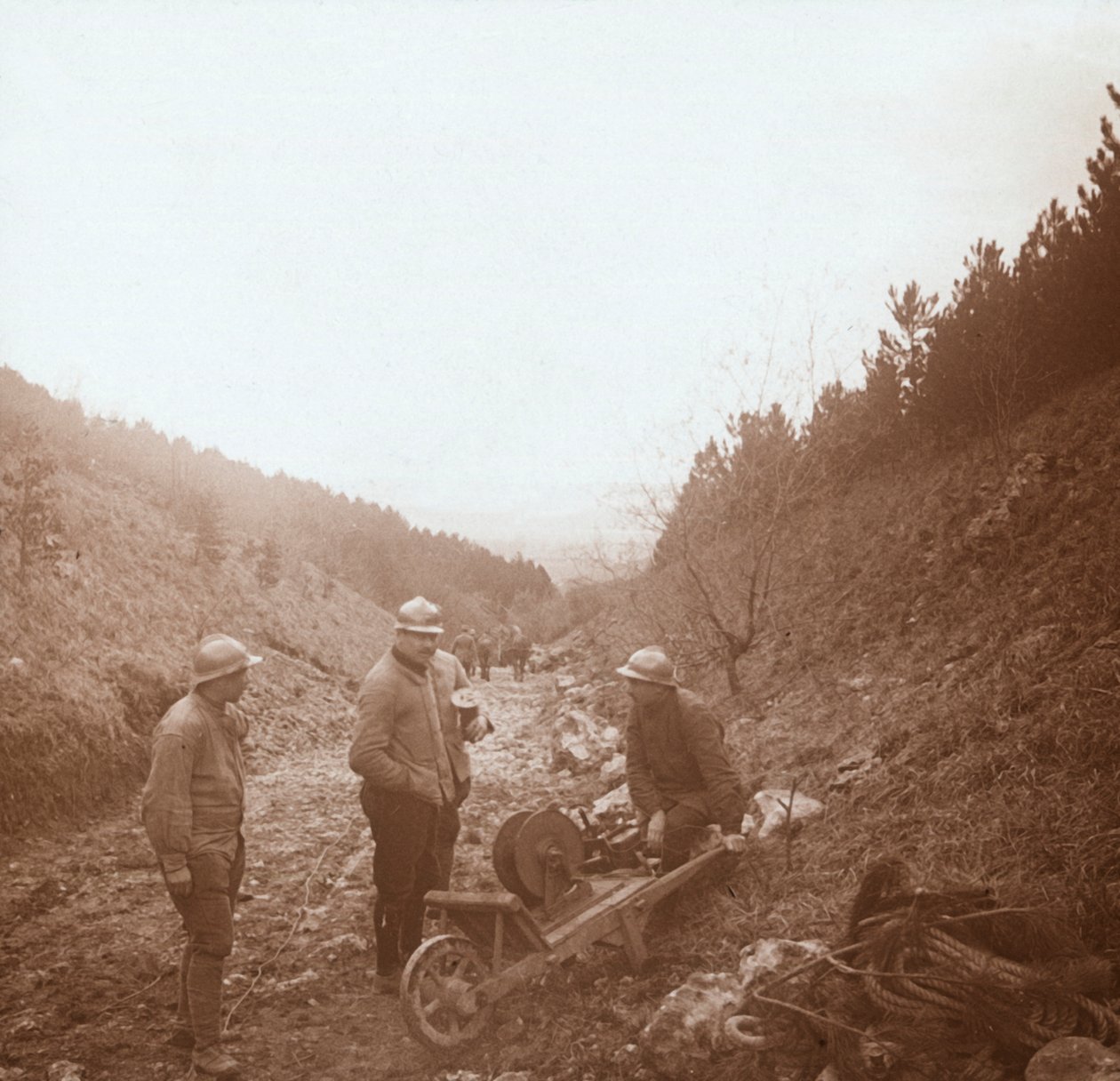 Telegrafistas, Somme, norte de Francia, c1914-c1918 de Unbekannt