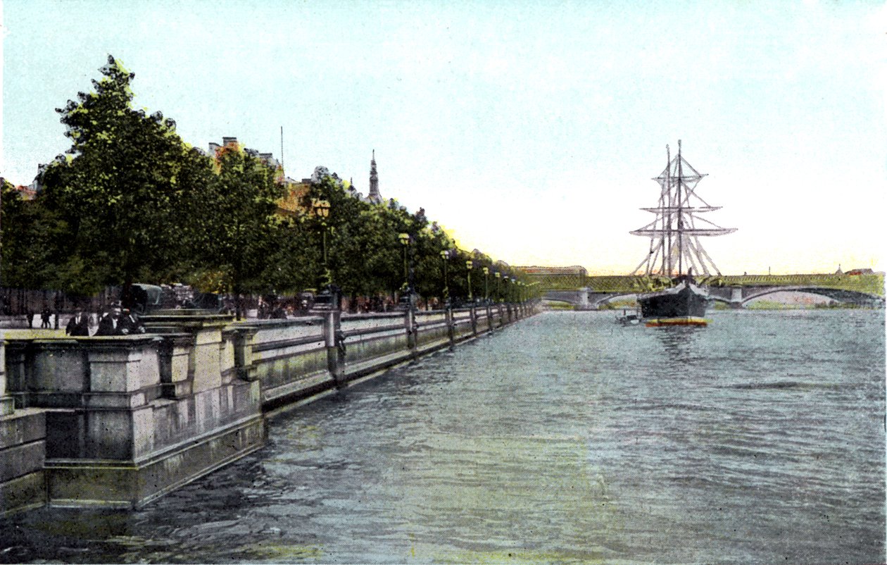 Embankment del Támesis, Londres, siglo XX de Unbekannt