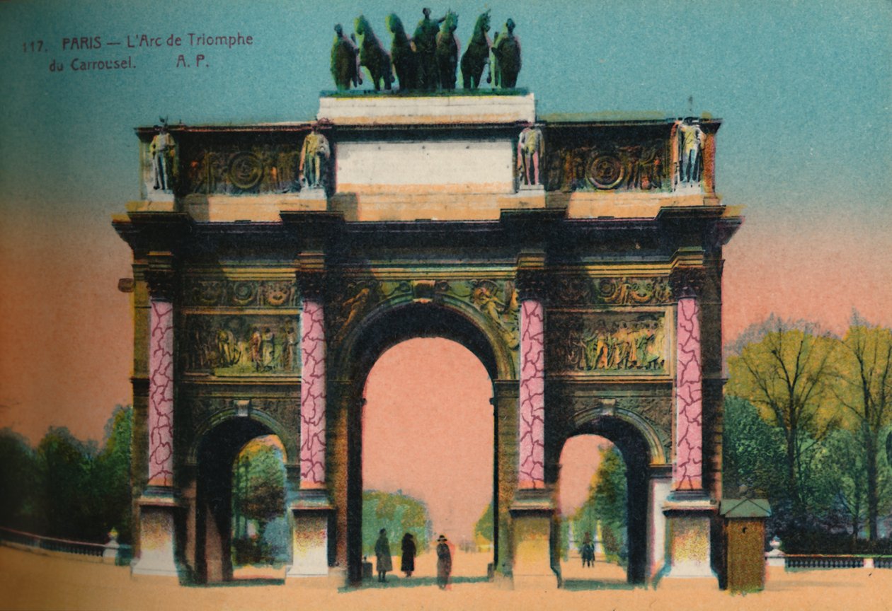El Arco de Triunfo del Carrusel, París, c1920 de Unbekannt