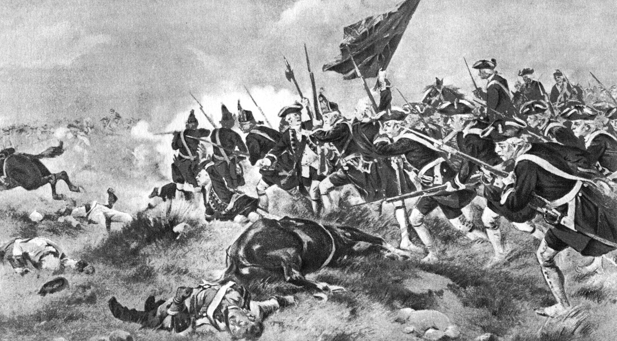 La Batalla de Dettingen, 16 de junio de 1743, 1910 de Unbekannt