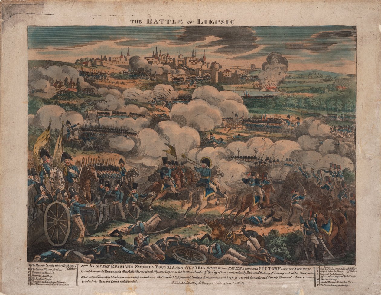 La batalla de Leipzig de Unbekannt