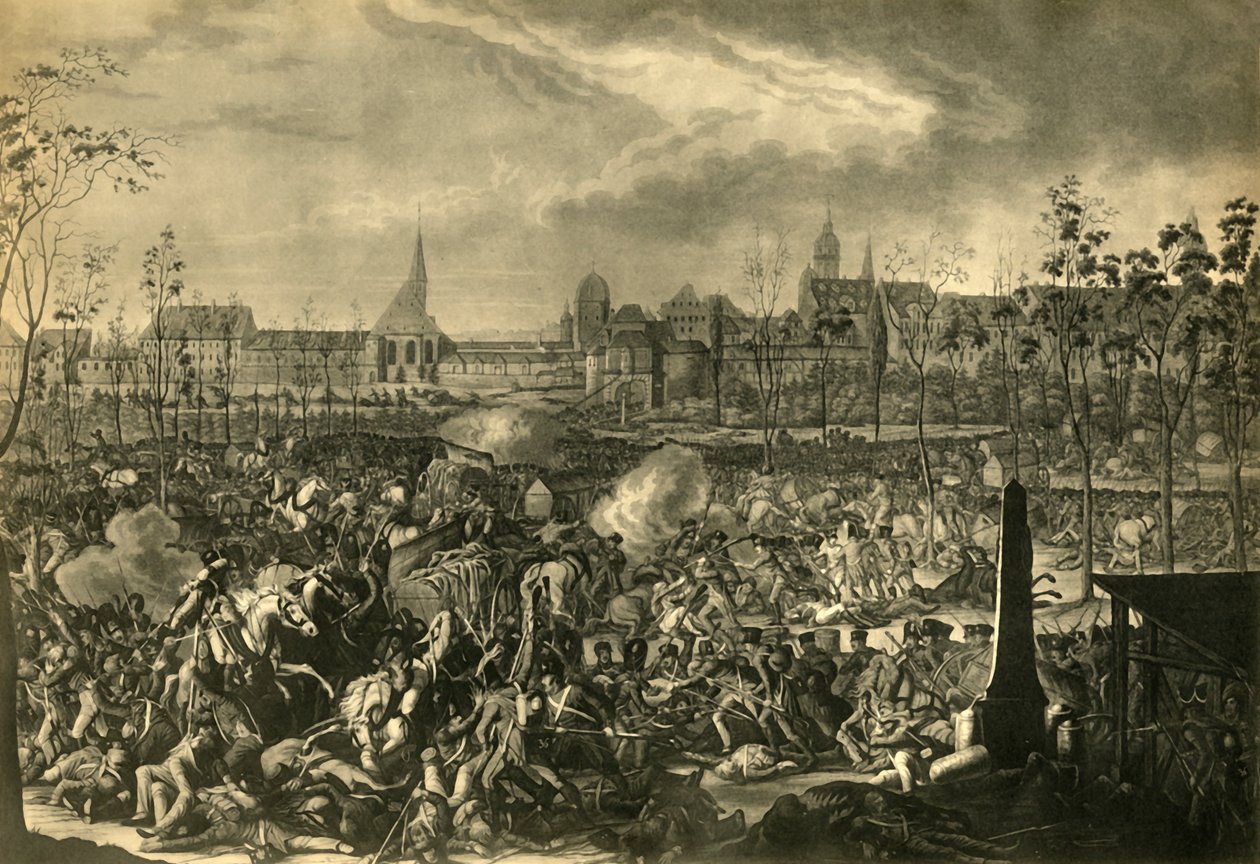 La Batalla de Leipzig, 19 de octubre de 1813 de Unbekannt