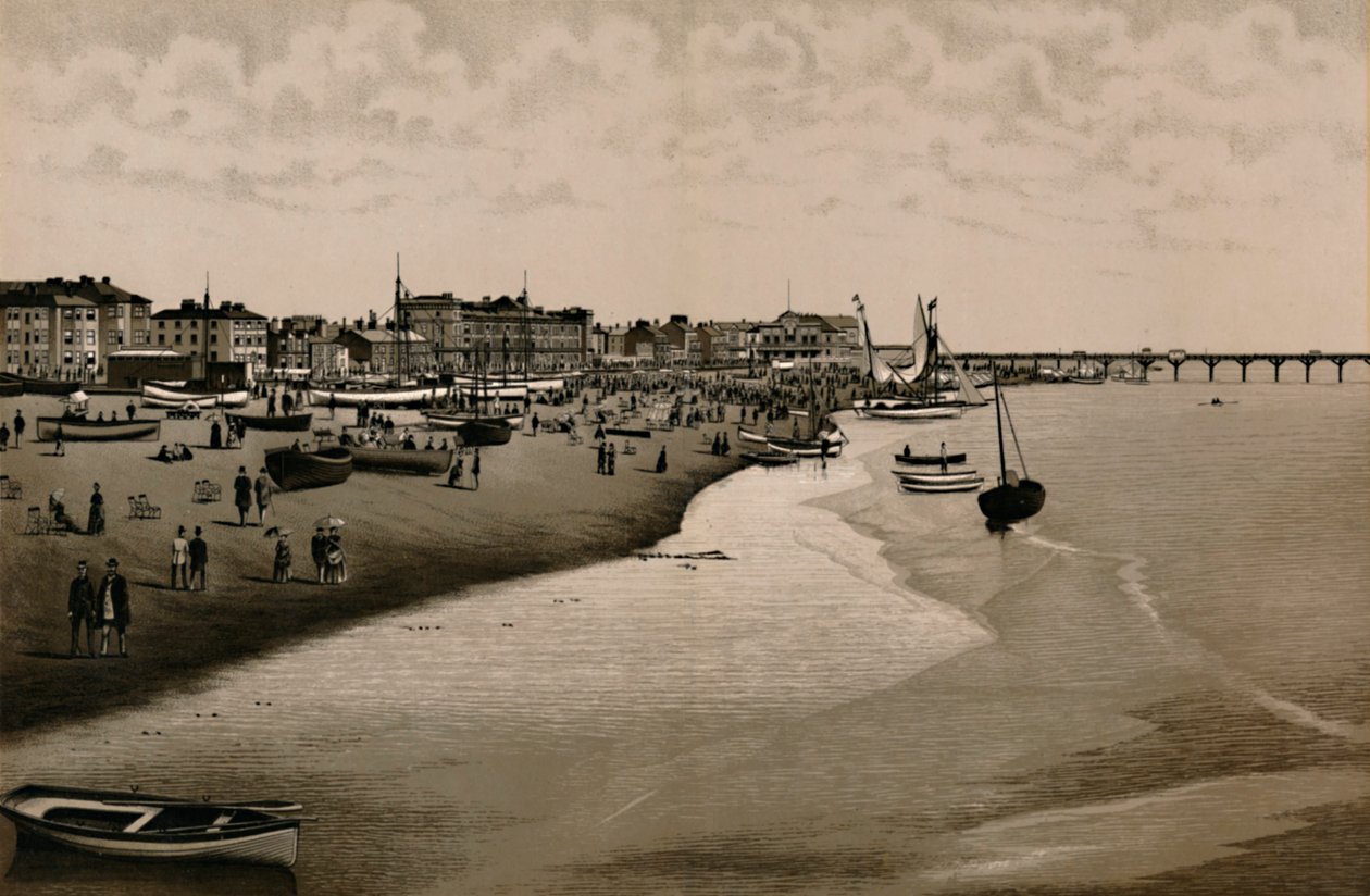 La playa, Yarmouth, c1880 de Unbekannt