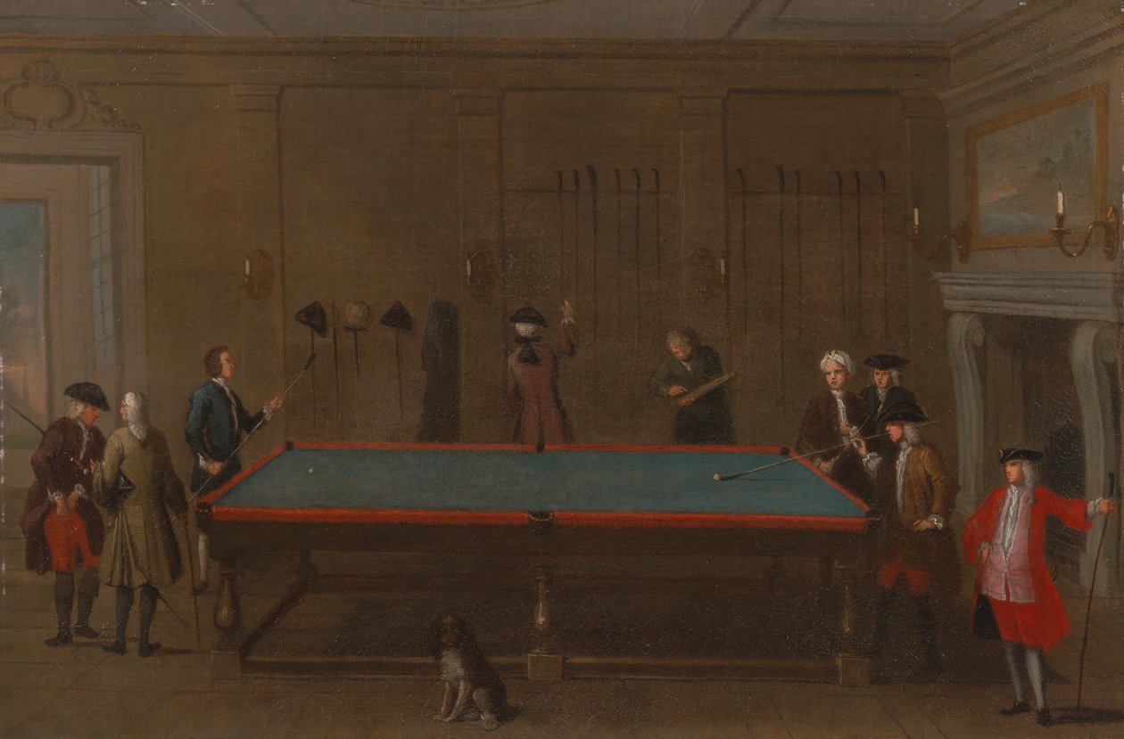 La Sala de Billar, ca. 1725 de Unbekannt