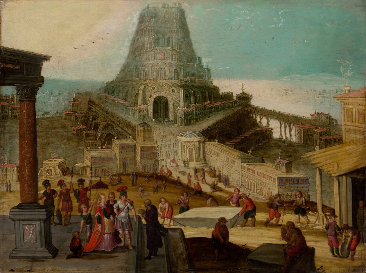 La construcción de la Torre de Babel de Unbekannt