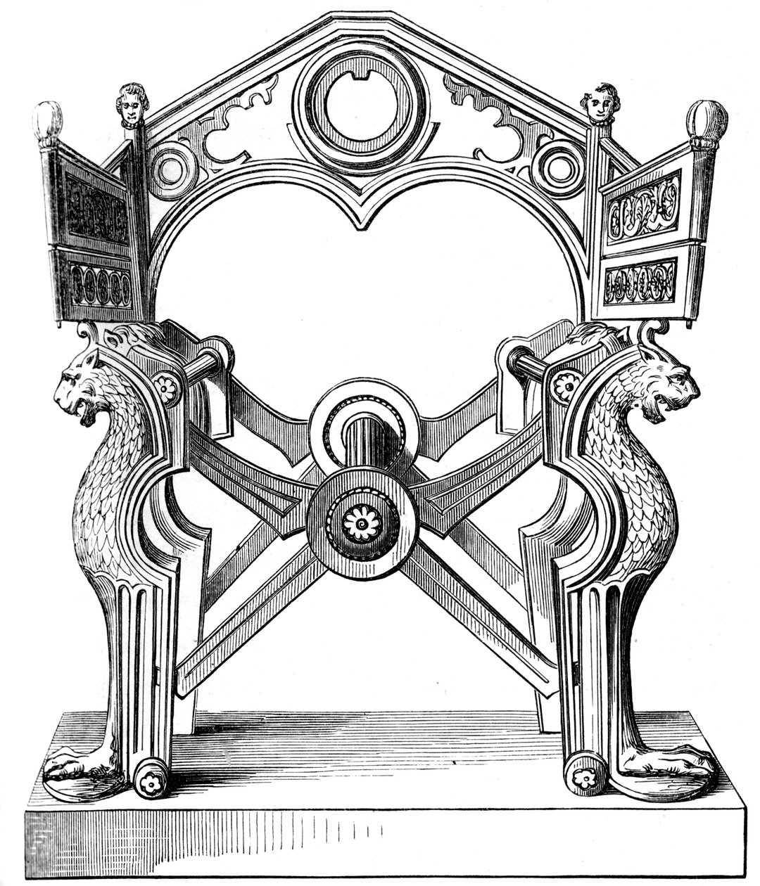 La silla de Dagoberto, siglo VII, 1849 de Unbekannt