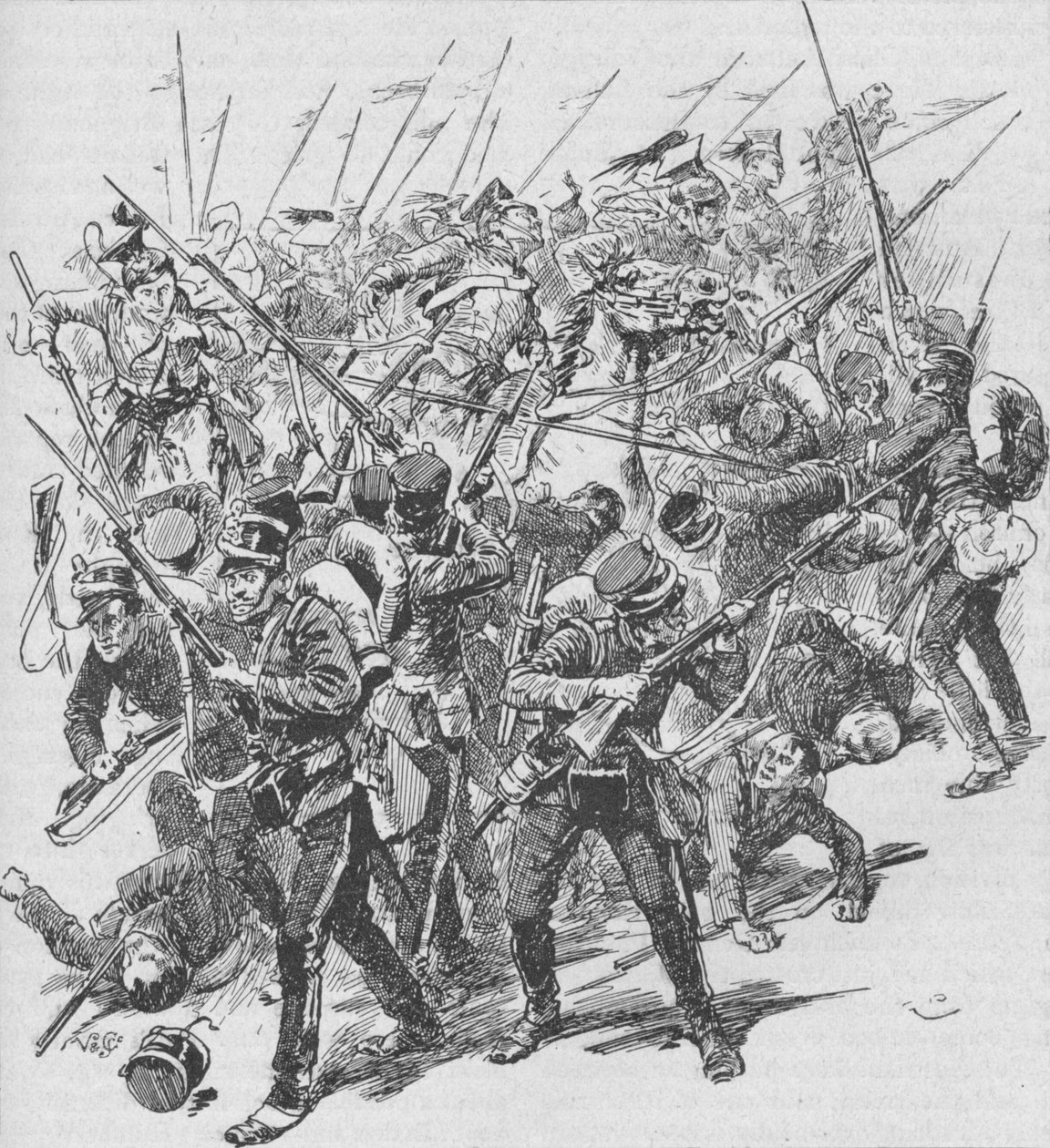 La carga de los lanceros austriacos, 1902 de Unbekannt