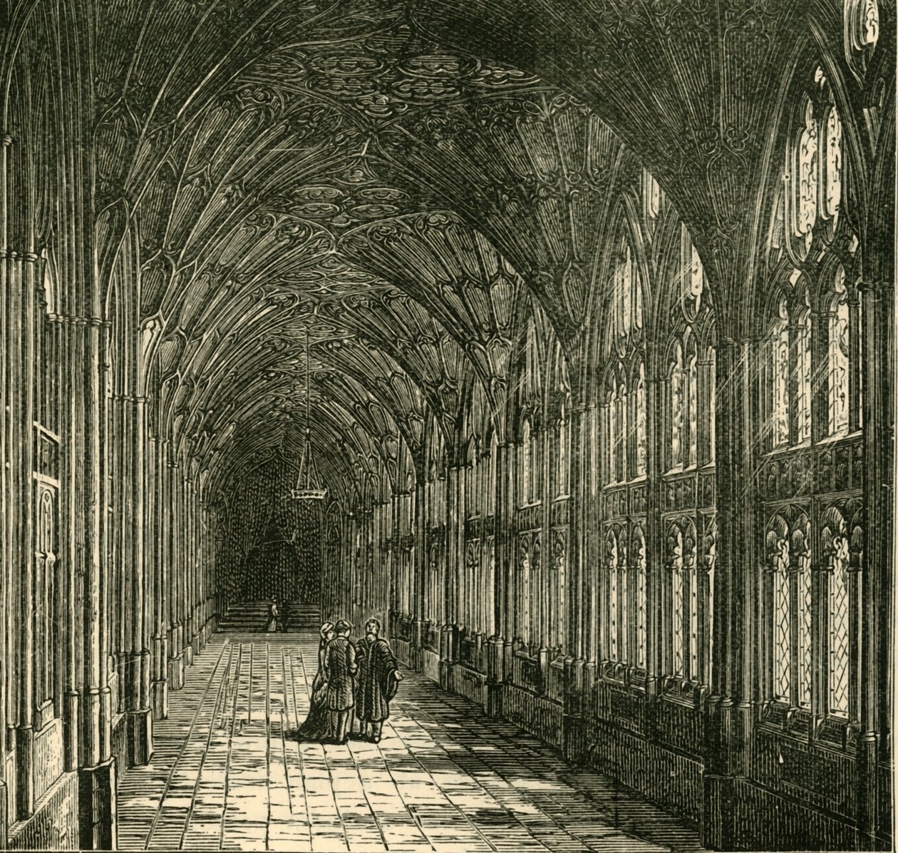 Los claustros de la Catedral de Gloucester, 1898 de Unbekannt