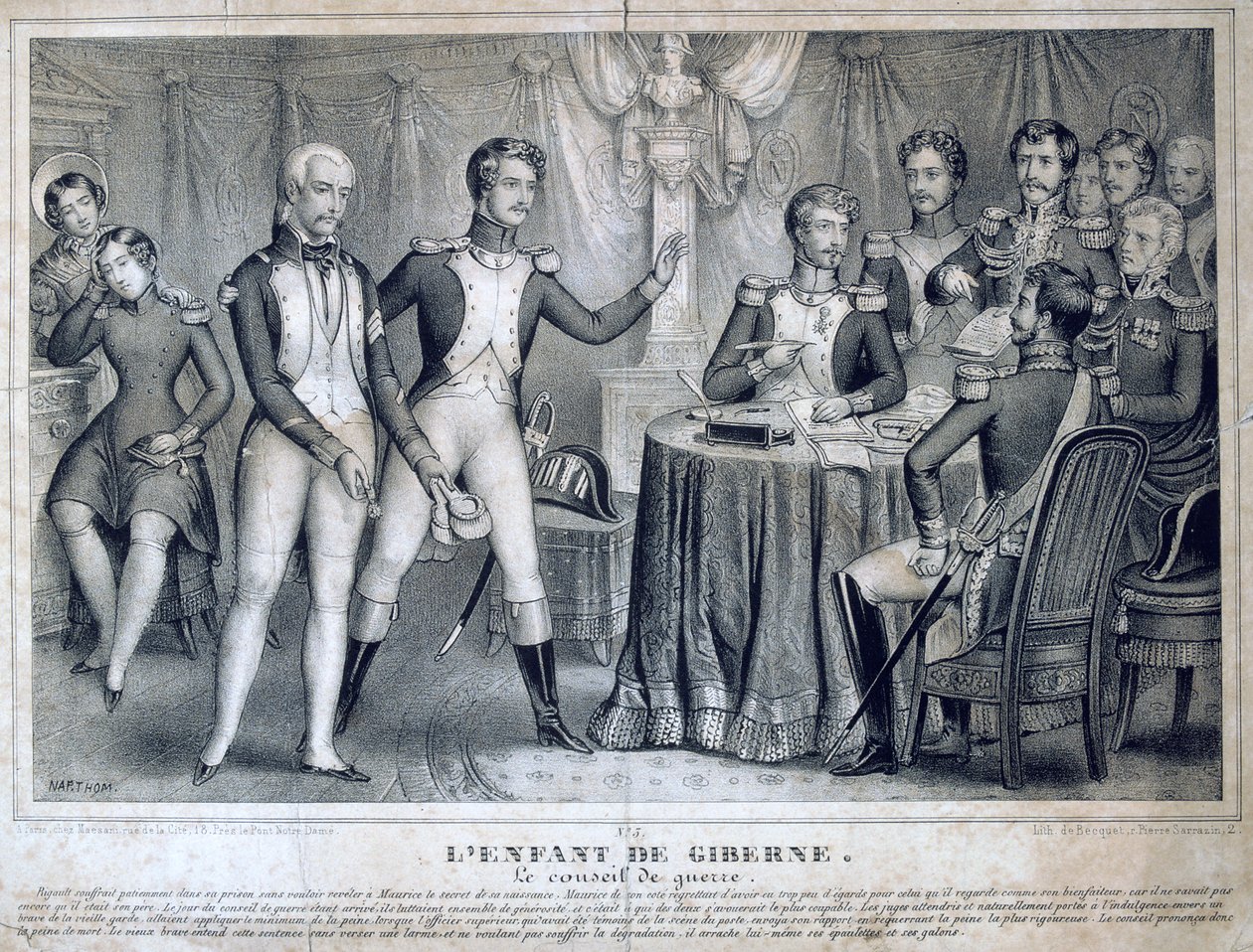 El consejo de guerra, 1818, siglo XIX de Unbekannt