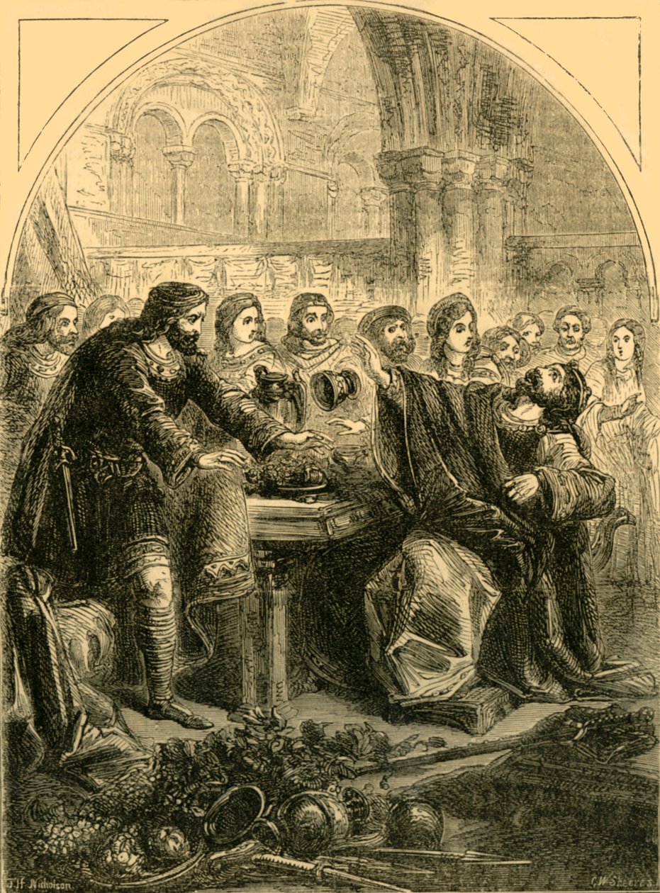 La muerte de Hardicanute, c1890 de Unbekannt