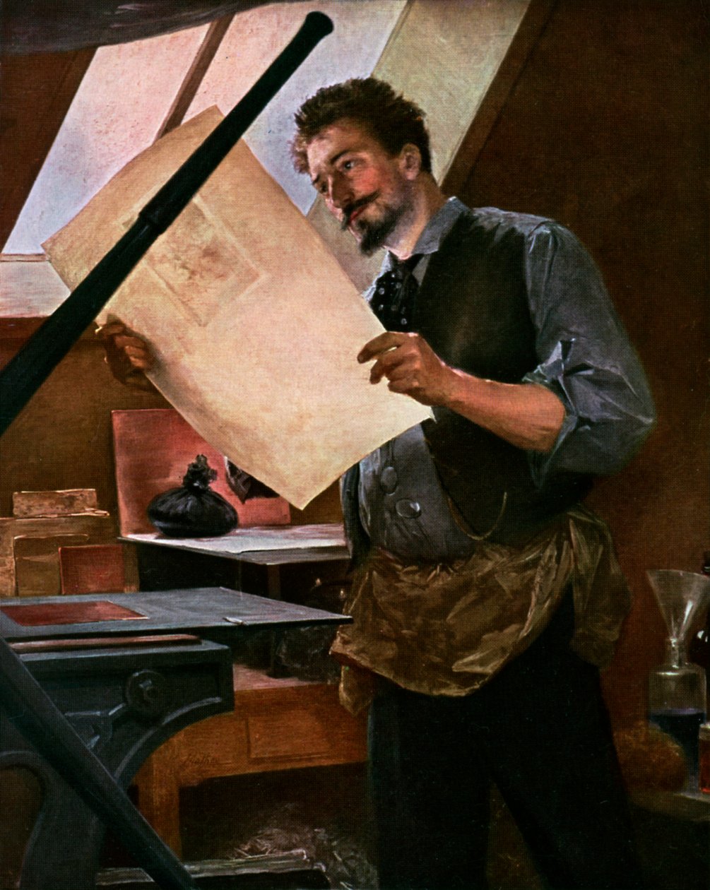 El grabador, 1911-1912 de Unbekannt