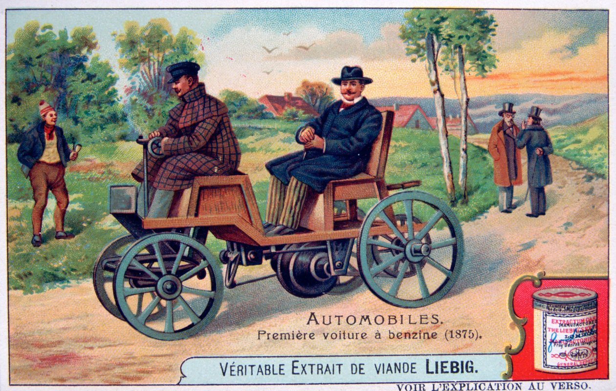 El primer automóvil de bencina, 1875, c1900 de Unbekannt