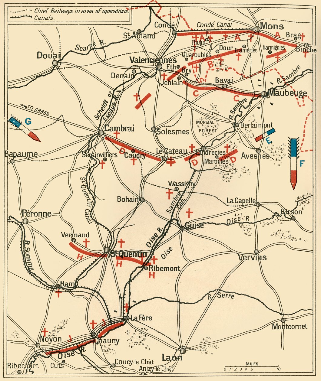 La Primera Fase de la Gran Retirada...1914, c1920 de Unbekannt
