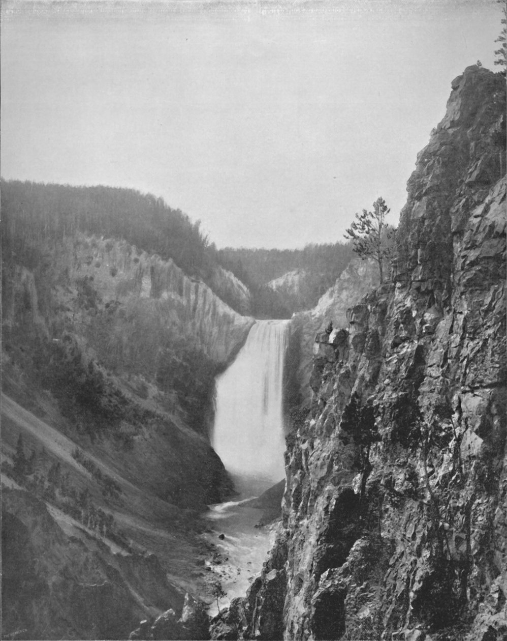 Las Grandes Cataratas de Yellowstone, siglo XIX de Unbekannt