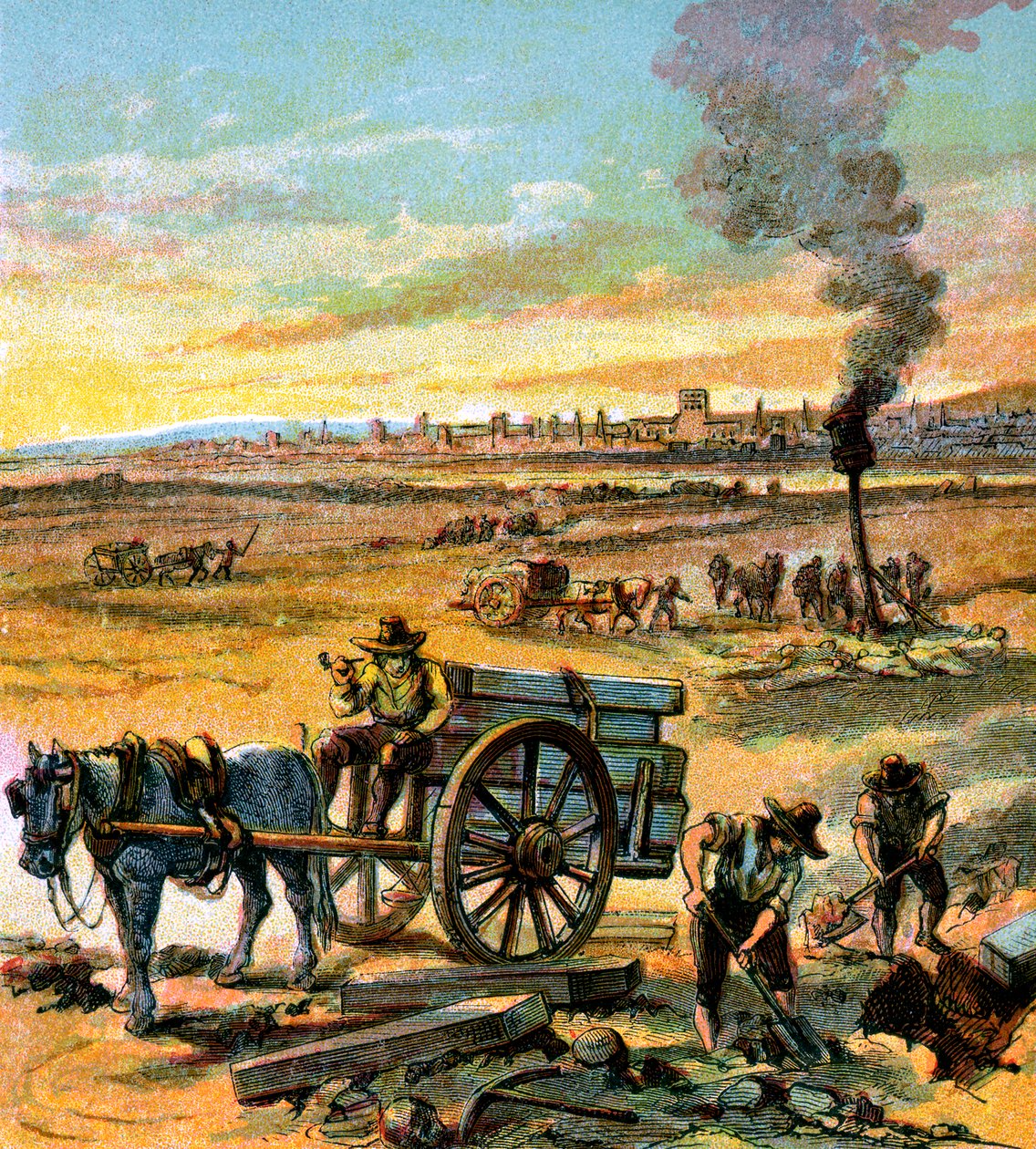 La Gran Plaga de 1665, c1850 de Unbekannt
