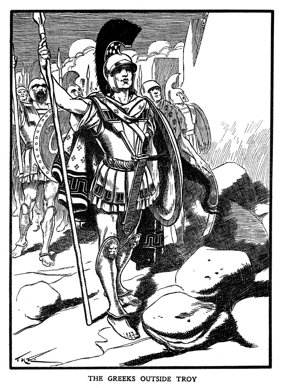 Los Griegos fuera de Troya, c1900 de Unbekannt