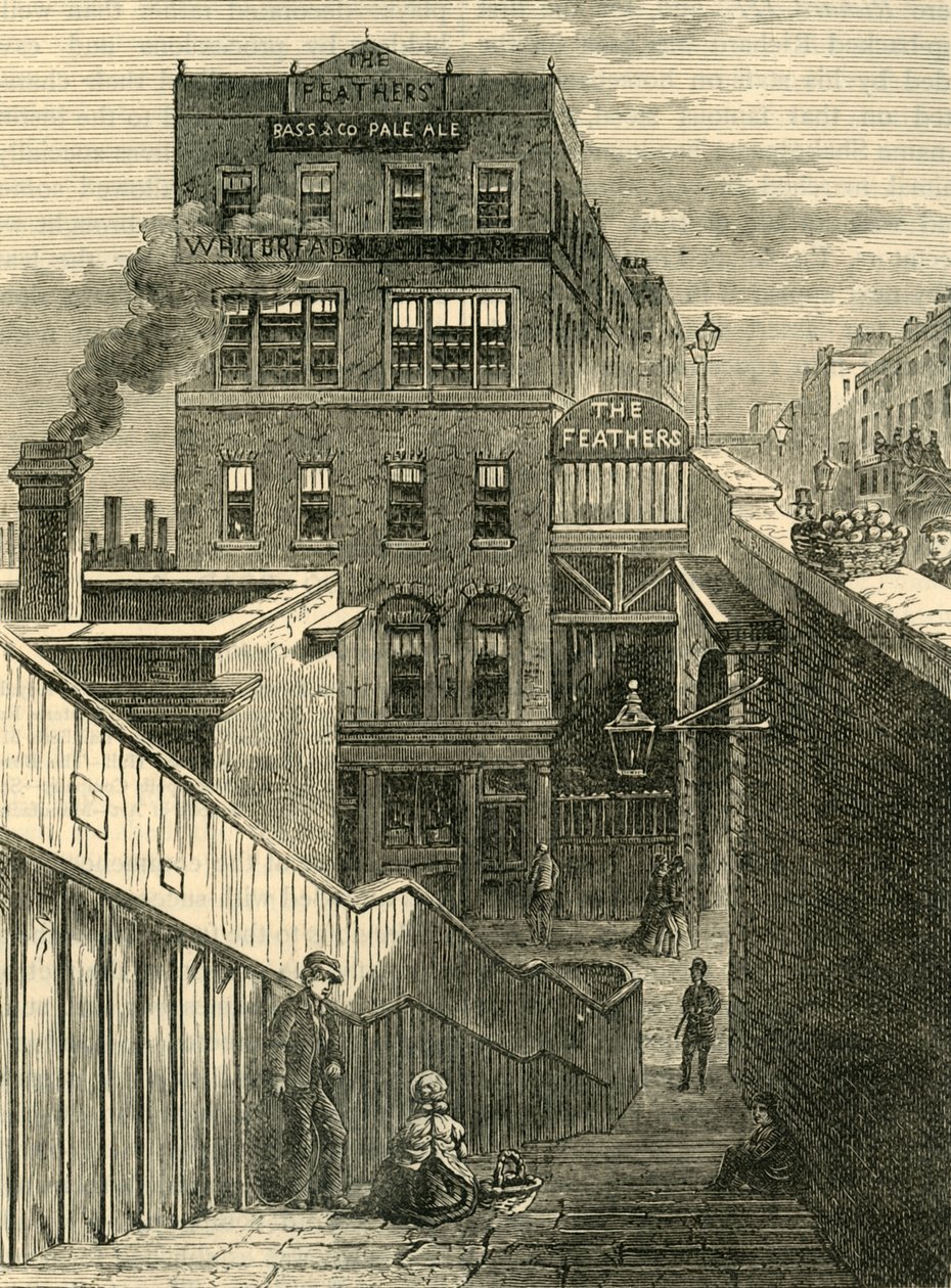 Las casas en Waterloo Bridge Road, c. 1878 de Unbekannt