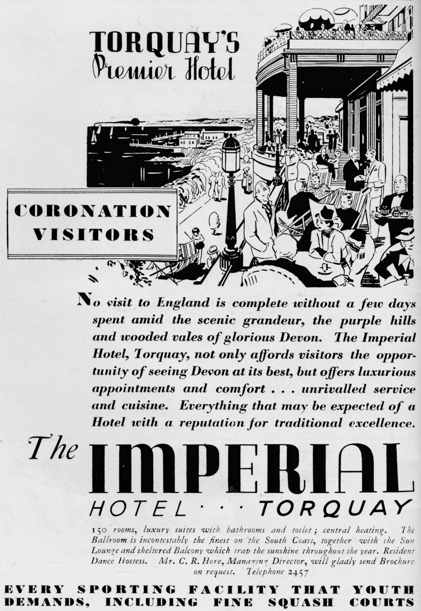 El Hotel Imperial, Torquay, 1937 de Unbekannt