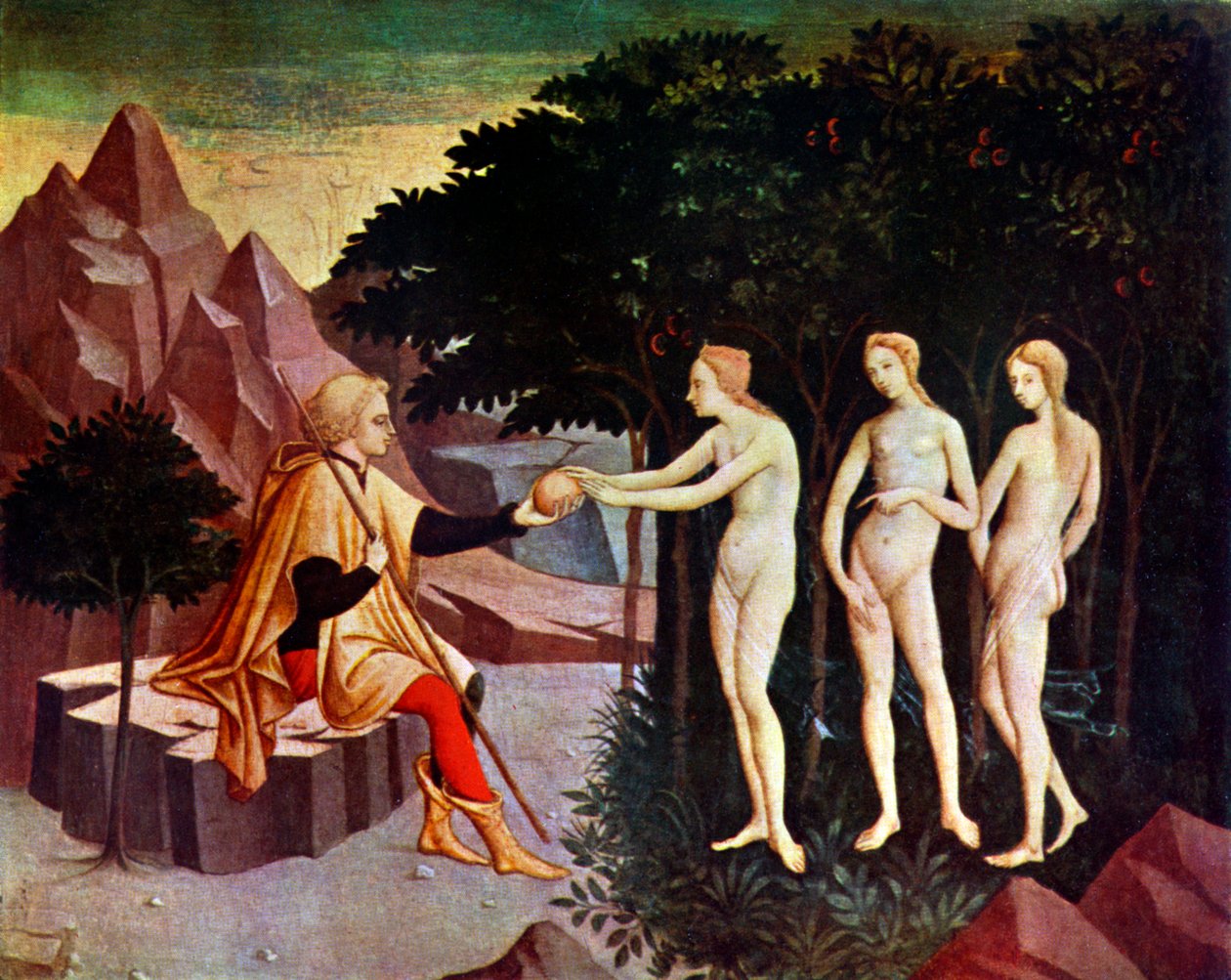 El juicio de Paris, c1450 de Unbekannt